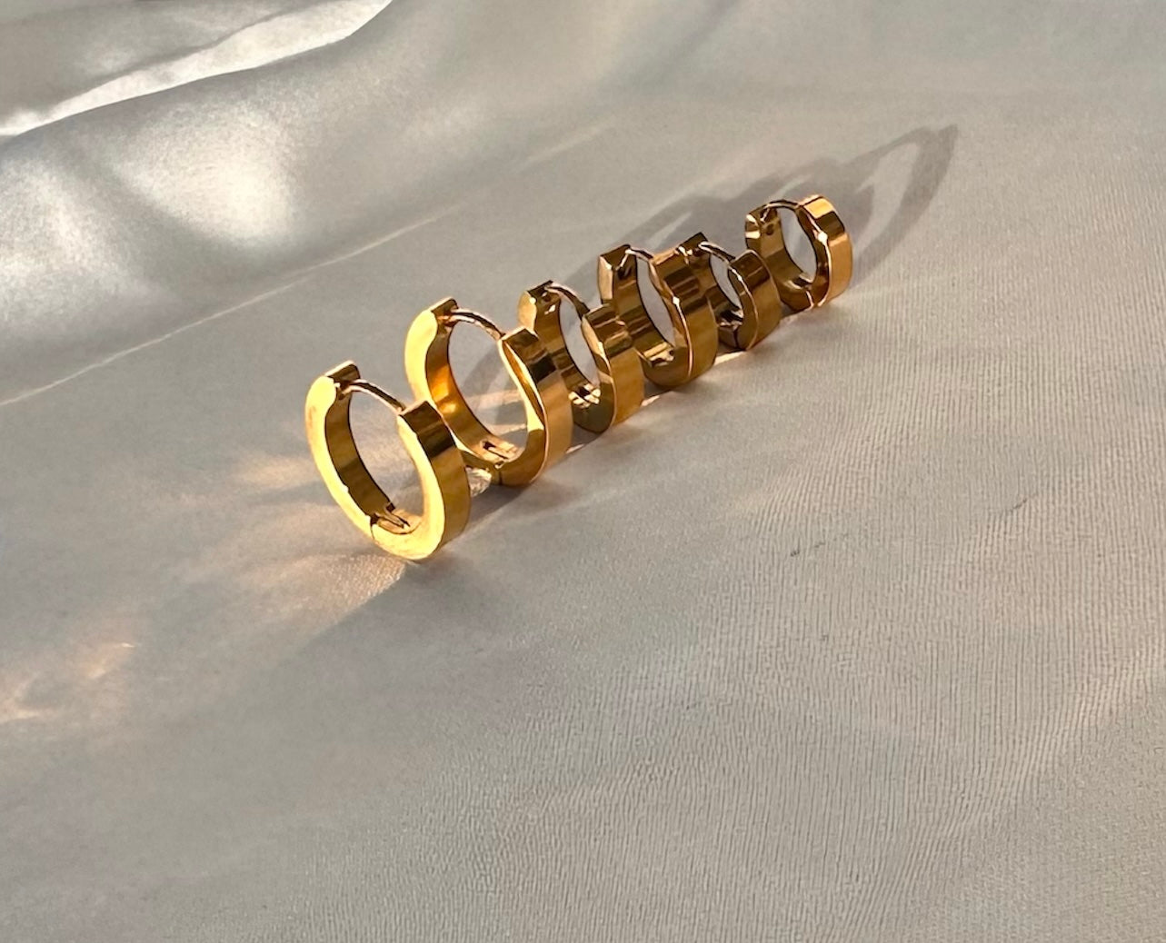 Orecchini a cerchio squadratei acciaio inossidabile