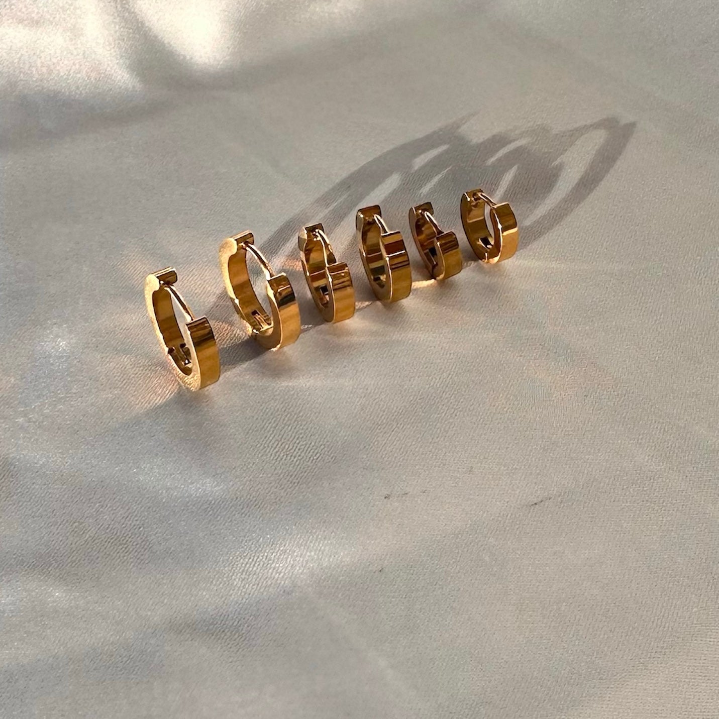 Orecchini a cerchio squadratei acciaio inossidabile