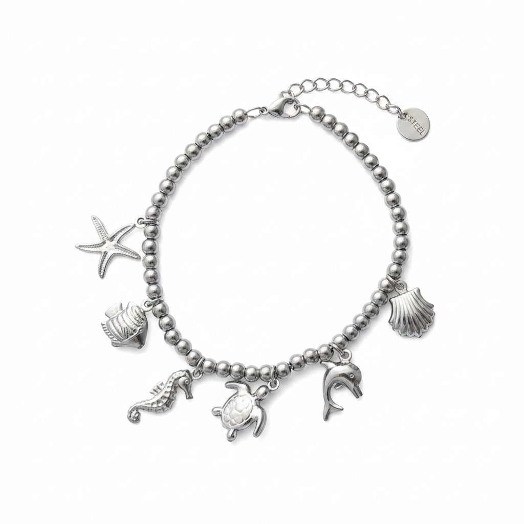 Bracciale Charm dell'Oceano: Essenza Pura