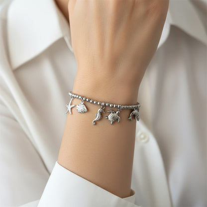 Bracciale Charm dell'Oceano: Essenza Pura