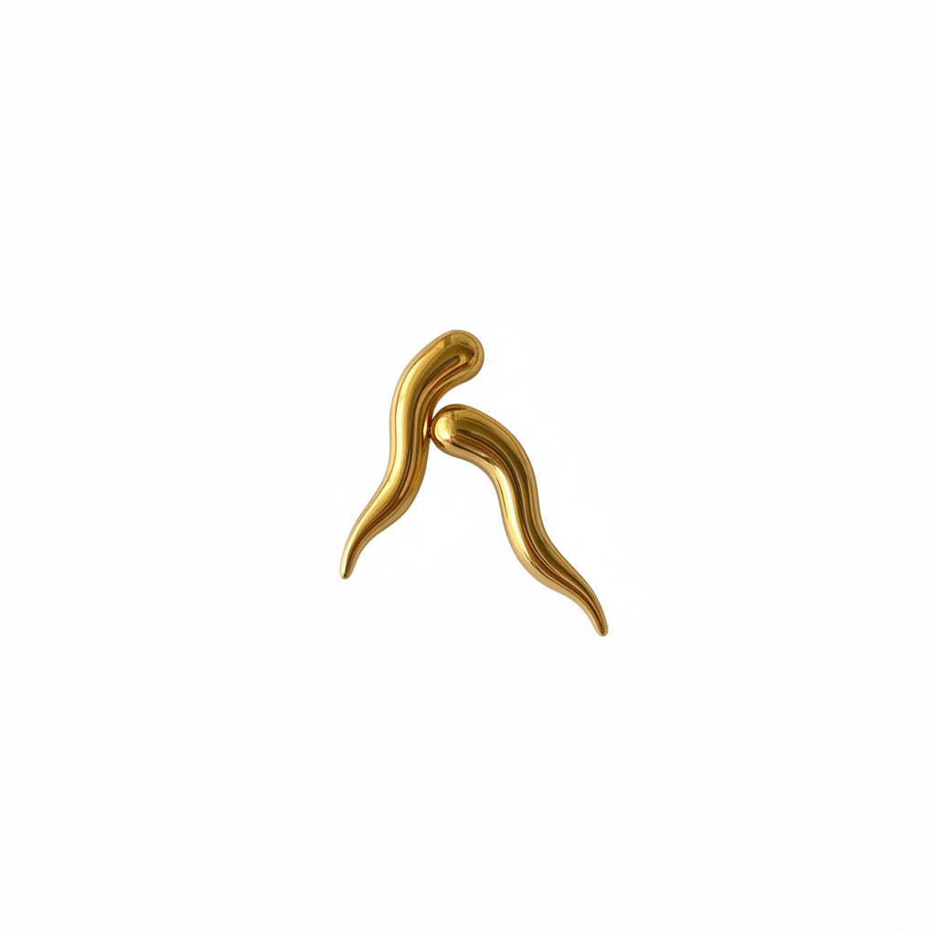 Orecchini "Corno"3D Fortuna e Prosperità (SPEDIZIONE GRATUITA)