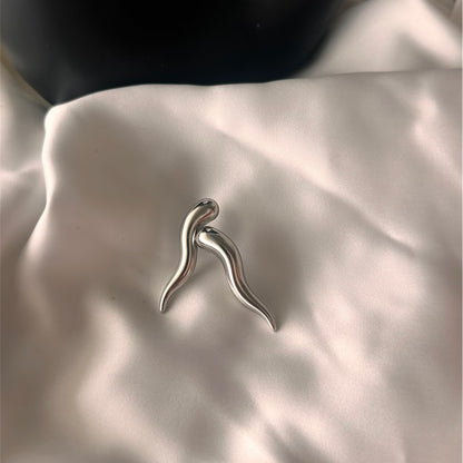 Orecchini "Corno"3D Fortuna e Prosperità