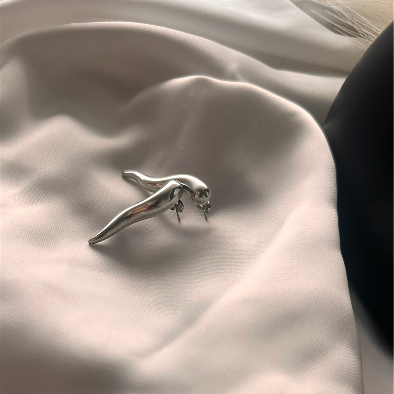 Orecchini "Corno"3D Fortuna e Prosperità