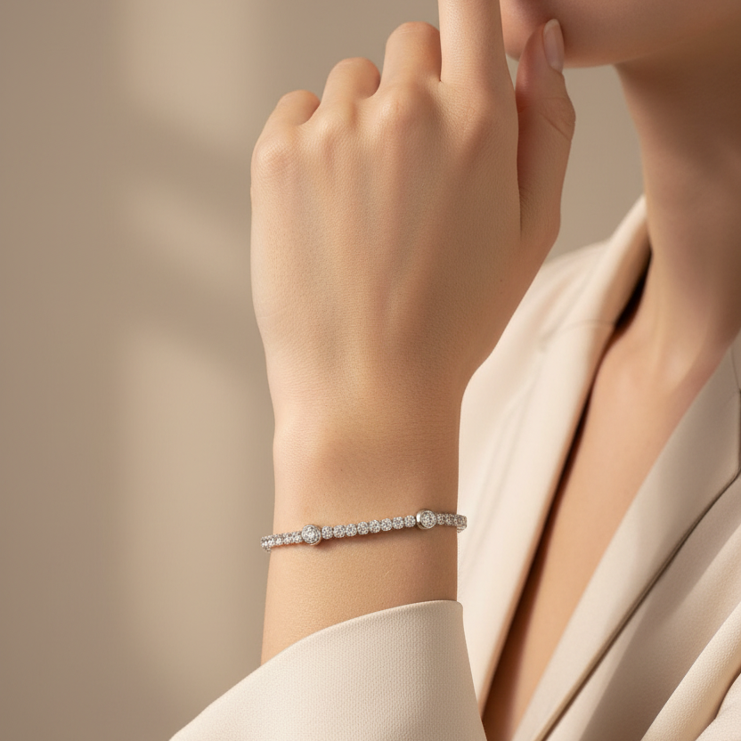 Bracciale " Tennis" Simbolo di Amore e Vittorie