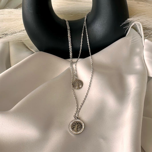 Collana L'Albero dei Legami Eterni: La Tua Essenza in Due Fili