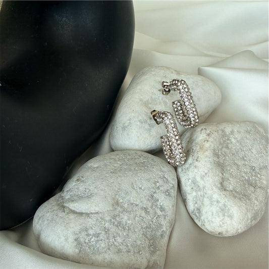 Orecchini Rettangolari in Cristallo: Luce dei Ricordi